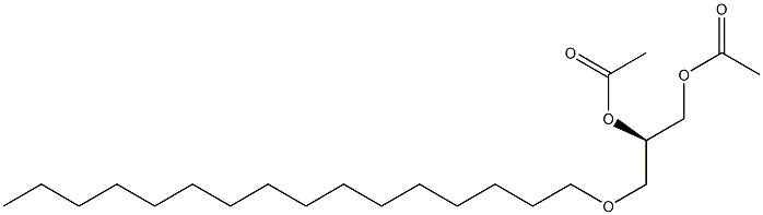 [R,(-)]-3-O-Hexadecyl-1-O,2-O-diacetyl-D-glycerol Struktur