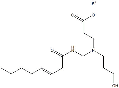 3-[N-(3-Hydroxypropyl)-N-(3-octenoylaminomethyl)amino]propionic acid potassium salt Struktur