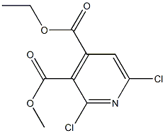 2,6-Dichloropyridine-3,4-dicarboxylic acid 3-methyl 4-ethyl ester Structure