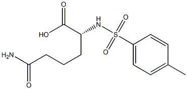 (-)-N-トシル-5-カルバモイル-D-ノルバリン 化学構造式
