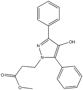 3-(4-Hydroxy-3,5-diphenyl-1H-pyrazol-1-yl)propanoic acid methyl ester 结构式