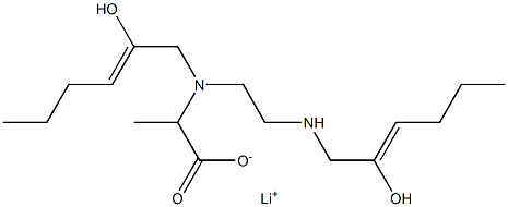 2-[N-(2-Hydroxy-2-hexenyl)-N-[2-(2-hydroxy-2-hexenylamino)ethyl]amino]propionic acid lithium salt Struktur