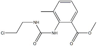 2-[3-(2-Chloroethyl)ureido]-m-toluic acid methyl ester 结构式