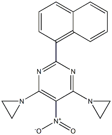 4,6-Bis(1-aziridinyl)-2-(1-naphtyl)-5-nitropyrimidine