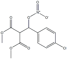 2,2-Bis(methoxycarbonyl)-1-(p-chlorophenyl)ethanol nitrate 结构式