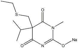 5-(Ethylthiomethyl)-5-isopropyl-1-methyl-2-sodiooxy-4,6(1H,5H)-pyrimidinedione Structure