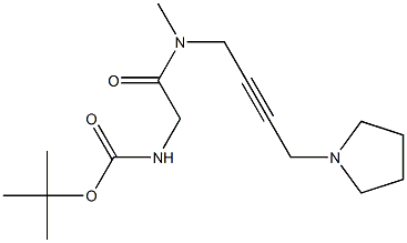 N-Methyl-N-[4-(1-pyrrolidinyl)-2-butynyl]-2-(Boc-amino)acetamide Structure