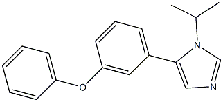 1-イソプロピル-5-(3-フェノキシフェニル)-1H-イミダゾール 化学構造式