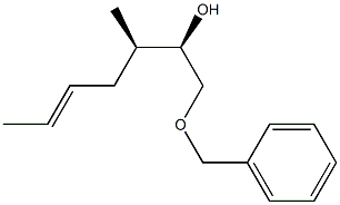 (2R,3R,5E)-1-(ベンジルオキシ)-3-メチル-5-ヘプテン-2-オール 化学構造式