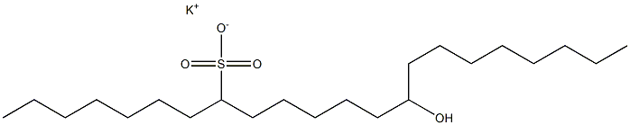 14-Hydroxydocosane-8-sulfonic acid potassium salt Structure