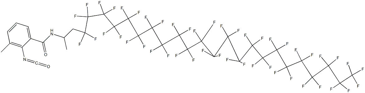 2-イソシアナト-3-メチル-N-[2-(ヘプタテトラコンタフルオロトリコシル)-1-メチルエチル]ベンズアミド 化学構造式