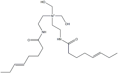 N,N-ビス(ヒドロキシメチル)-2-(5-オクテノイルアミノ)-N-[2-(5-オクテノイルアミノ)エチル]エタンアミニウム 化学構造式