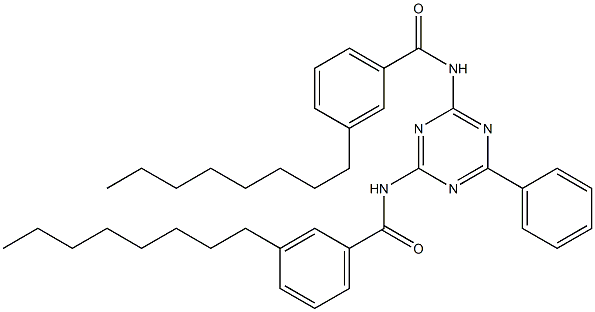 N,N'-(6-Phenyl-1,3,5-triazine-2,4-diyl)bis(3-octylbenzamide) Structure