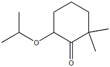 2-(Isopropoxy)-6,6-dimethyl-1-cyclohexanone Struktur