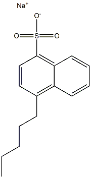 4-ペンチル-1-ナフタレンスルホン酸ナトリウム 化学構造式