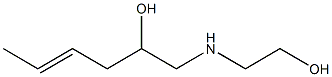 1-[(2-Hydroxyethyl)amino]-4-hexen-2-ol,,结构式