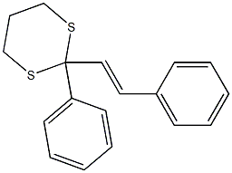 2-フェニル-2-(2-フェニルエテニル)-1,3-ジチアン 化学構造式