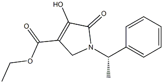 1-[(S)-1-Phenylethyl]-2,5-dihydro-4-hydroxy-5-oxo-1H-pyrrole-3-carboxylic acid ethyl ester 结构式