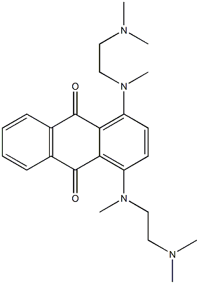 1,4-Bis[N-methyl-N-(2-dimethylaminoethyl)amino]-9,10-anthraquinone,,结构式