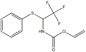 N-(2,2,2-Trifluoro-1-phenylthioethyl)carbamic acid ethenyl ester Structure