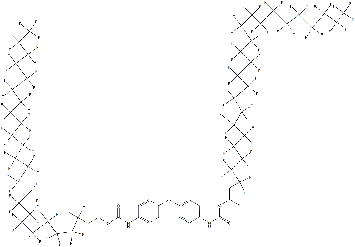 4,4'-メチレンビス[N-[1-メチル-2-(ヘプタテトラコンタフルオロトリコシル)エチル]オキシカルボニルアニリン] 化学構造式