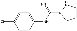 1-[N-(4-Chlorophenyl)amidino]pyrazolidine Struktur