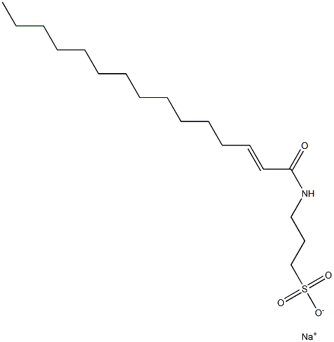 3-(2-Pentadecenoylamino)-1-propanesulfonic acid sodium salt 结构式