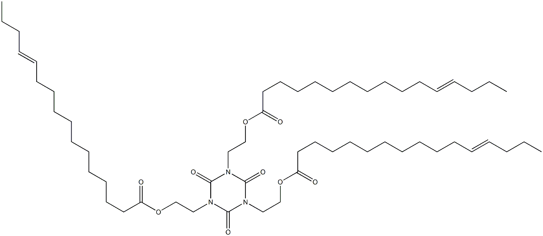1,3,5-Tris[2-(12-hexadecenoyloxy)ethyl]hexahydro-1,3,5-triazine-2,4,6-trione Structure