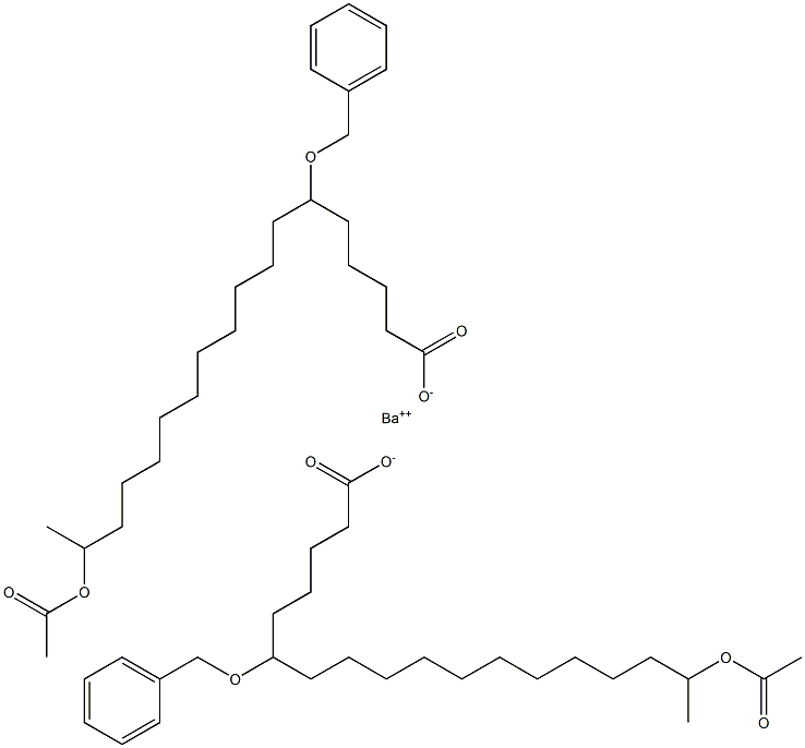 Bis(6-benzyloxy-17-acetyloxystearic acid)barium salt Structure