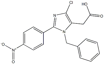 1-Benzyl-4-chloro-2-(4-nitrophenyl)-1H-imidazole-5-acetic acid Structure