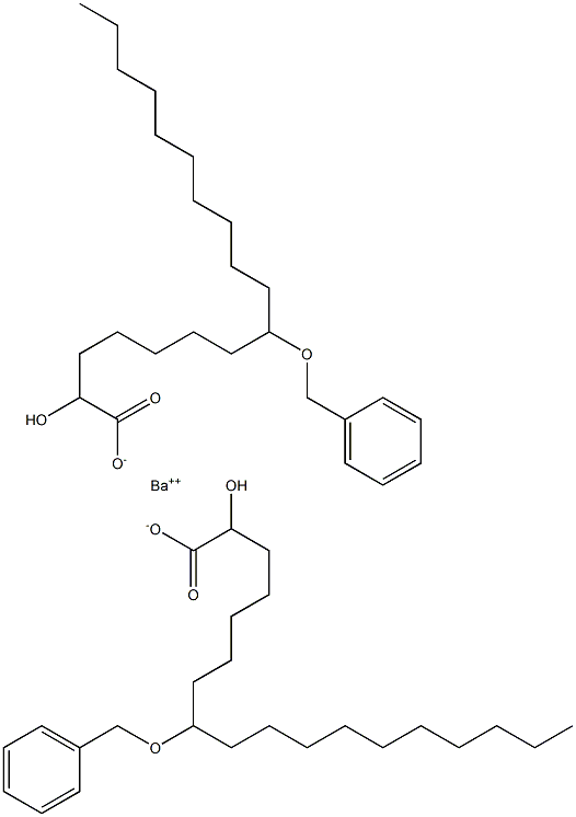 Bis(8-benzyloxy-2-hydroxystearic acid)barium salt,,结构式