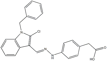 4-[2-[[2-Chloro-1-benzyl-1H-indol-3-yl]methylene]hydrazino]benzeneacetic acid|