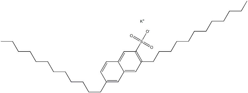 3,6-Didodecyl-2-naphthalenesulfonic acid potassium salt 结构式