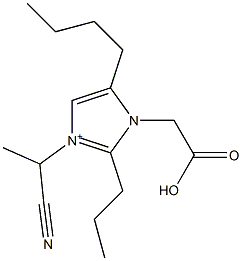 3-(1-Cyanoethyl)-2-propyl-5-butyl-1-(carboxymethyl)-1H-imidazol-3-ium