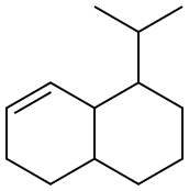 1,2,3,4,4a,5,6,8a-オクタヒドロ-1-イソプロピルナフタレン 化学構造式