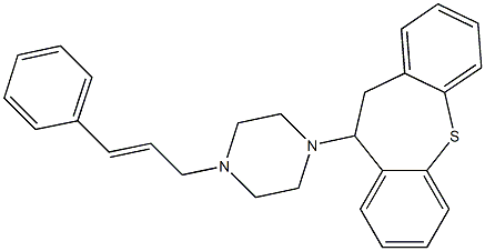 10-(4-Cinnamyl-1-piperazinyl)-10,11-dihydrodibenzo[b,f]thiepin Structure