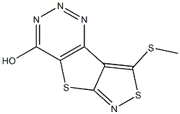 3-(Methylthio)-1,4,5,6-tetraaza-2,8-dithiacyclopent[a]inden-7-ol 结构式