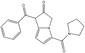 (5R)-1-Benzoyl-5-(1-pyrrolidinylcarbonyl)-2-pyrrolizinone Structure