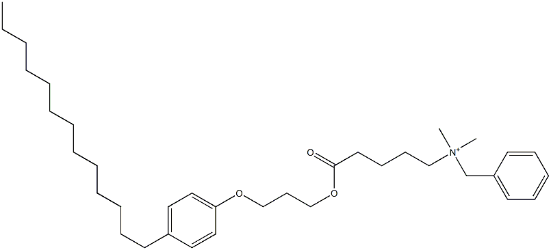 N,N-Dimethyl-N-benzyl-N-[4-[[3-(4-tridecylphenyloxy)propyl]oxycarbonyl]butyl]aminium Structure