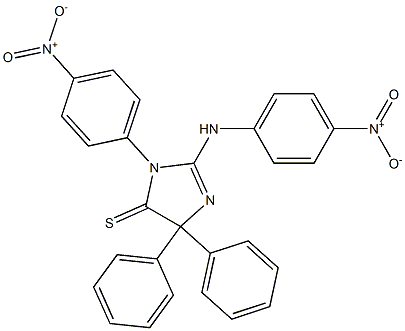 1-(4-Nitrophenyl)-2-(4-nitrophenyl)amino-4,4-diphenyl-2-imidazoline-5-thione,,结构式