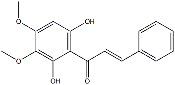 3-Phenyl-1-(2,6-dihydroxy-3,4-dimethoxyphenyl)-2-propen-1-one Struktur