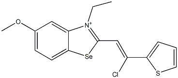 2-[2-Chloro-2-(2-thienyl)ethenyl]-3-ethyl-5-methoxybenzoselenazol-3-ium