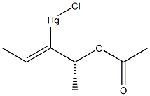 (+)-[(Z)-1-[(R)-1-(Acetyloxy)ethyl]-1-propenyl]chloromercury(II),,结构式