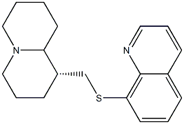 (1R)-1-[(8-Quinolylthio)methyl]octahydro-2H-quinolizine Structure