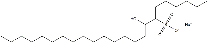 8-Hydroxytricosane-7-sulfonic acid sodium salt,,结构式