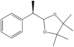 2-[(1R)-1-フェニルエチル]-4,4,5,5-テトラメチル-1,3-ジオキソラン 化学構造式