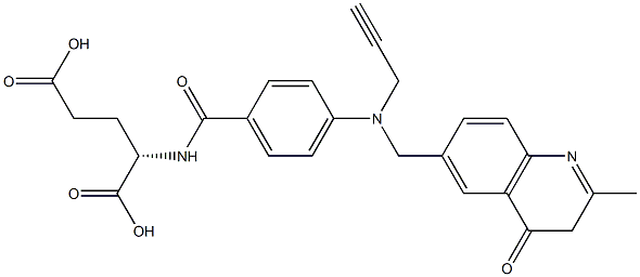 (S)-2-[4-[N-[(3,4-Dihydro-2-methyl-4-oxoquinolin)-6-ylmethyl]-N-(2-propynyl)amino]benzoylamino]glutaric acid|