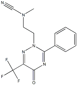 3-Phenyl-6-(trifluoromethyl)-2-[2-[cyano(methyl)amino]ethyl]-1,2,4-triazin-5(2H)-one Structure