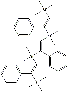 2,2,5,5,8,8,11,11-オクタメチル-4,7,10-トリフェニル-2,5,8,11-テトラシラ-3,6,9-ドデカトリエン 化学構造式