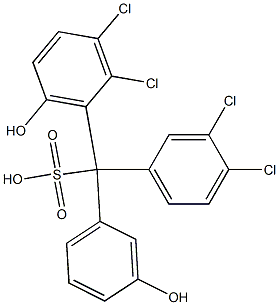 (3,4-Dichlorophenyl)(2,3-dichloro-6-hydroxyphenyl)(3-hydroxyphenyl)methanesulfonic acid